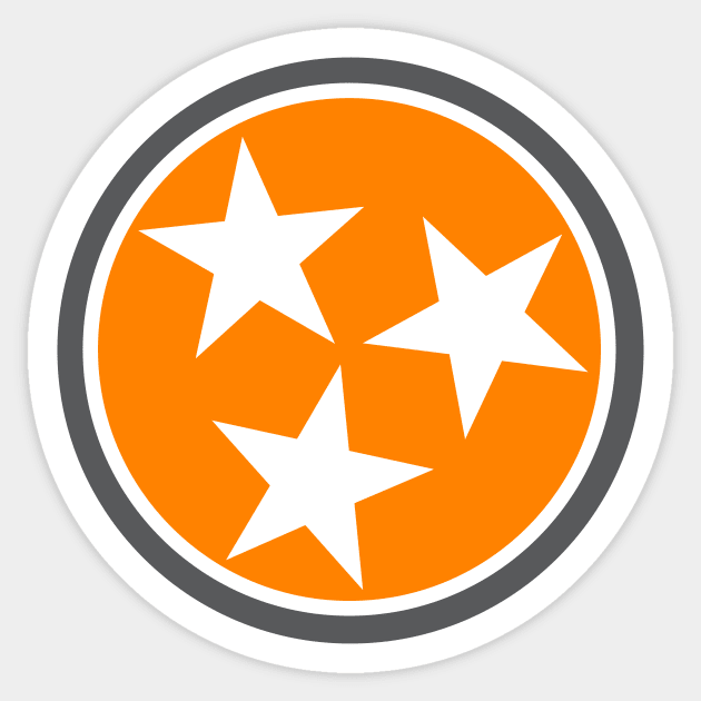 Tennessee Flag Stars // Big Orange // State Flag Knoxville Sticker by SLAG_Creative